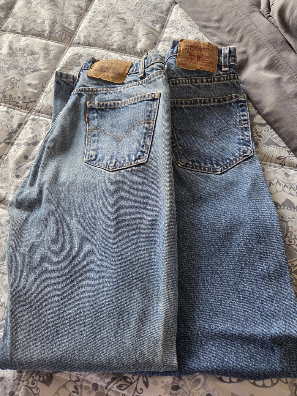 Levi's Men's Light Blue Denim 505 Jeans Pair